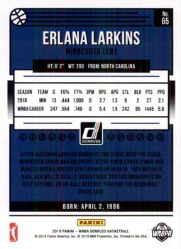 2019 Donruss WNBA #65 Erlana Larkins Back
