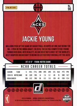 2019 Donruss WNBA #90 Jackie Young Back
