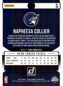 2019 Donruss WNBA #95 Napheesa Collier Back