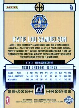 2019 Donruss WNBA #98 Katie Lou Samuelson Back