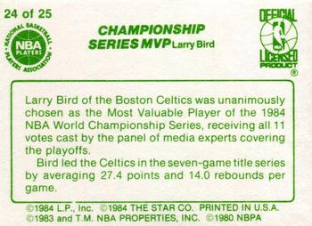 1984 Star Celtics Champs #24 Larry Bird Back