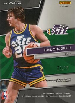 2018-19 Panini Spectra - Radiant Signatures #RS-GGR Gail Goodrich Back