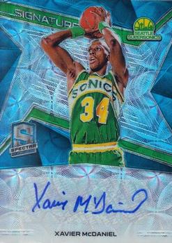 2018-19 Panini Spectra - Radiant Signatures Neon Blue #RS-XMD Xavier McDaniel Front