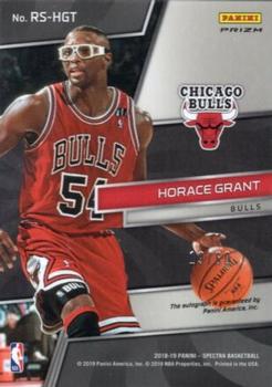 2018-19 Panini Spectra - Radiant Signatures Neon Blue #RS-HGT Horace Grant Back