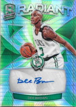 2018-19 Panini Spectra - Radiant Signatures Neon Green #RS-DBR Dee Brown Front