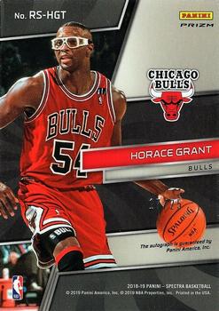 2018-19 Panini Spectra - Radiant Signatures Neon Pink #RS-HGT Horace Grant Back