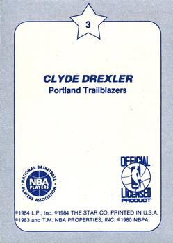1984 Star Slam Dunk Championship #3 Clyde Drexler Back
