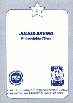 1984 Star Slam Dunk Championship #4 Julius Erving Back