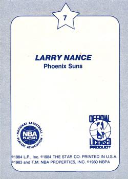 1984 Star Slam Dunk Championship #7 Larry Nance Back