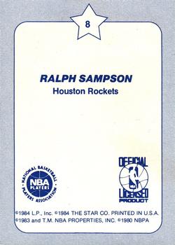1984 Star Slam Dunk Championship #8 Ralph Sampson Back