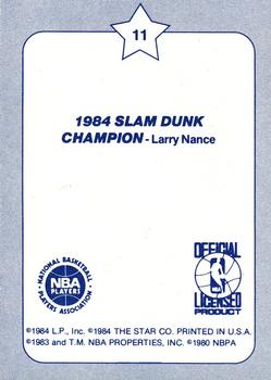 1984 Star Slam Dunk Championship #11 Larry Nance  Back