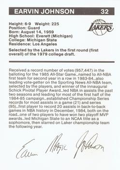 1984-85 BASF Los Angeles Lakers #3 Magic Johnson Back