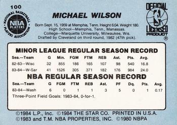1984-85 Star #100 Michael Wilson Back