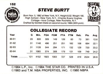 1984-85 Star #152 Steve Burtt Back
