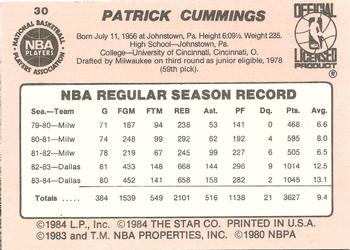 1984-85 Star #30 Pat Cummings Back