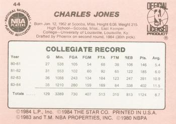 1984-85 Star #44 Charles Jones Back