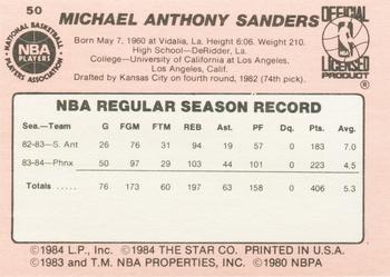 1984-85 Star #50 Mike Sanders Back