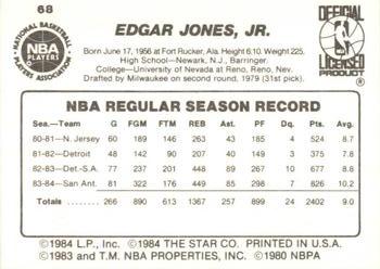 1984-85 Star #68 Edgar Jones Back