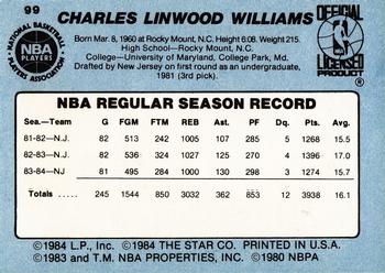 1984-85 Star #99 Buck Williams Back