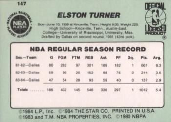 1984-85 Star #147 Elston Turner Back