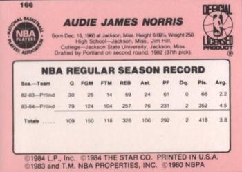 1984-85 Star #166 Audie Norris Back