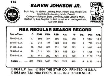1984-85 Star #172 Magic Johnson Back