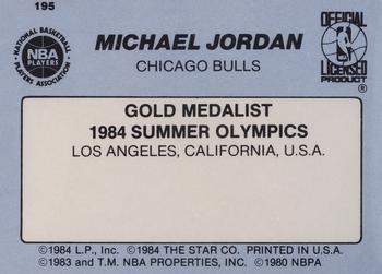 1984-85 Star #195 Michael Jordan Back