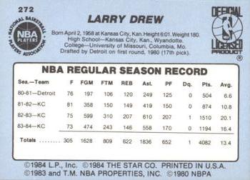 1984-85 Star #272 Larry Drew Back