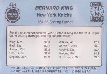 1984-85 Star #284 Bernard King Back