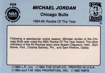 1984-85 Star #288 Michael Jordan Back