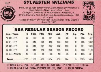 1984-85 Star #87 Sly Williams Back