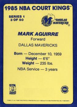 1984-85 Star Court Kings #3 Mark Aguirre Back