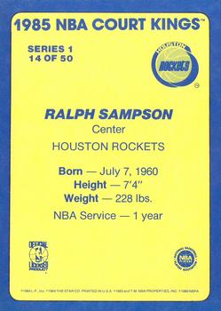 1984-85 Star Court Kings #14 Ralph Sampson Back