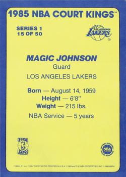 1984-85 Star Court Kings #15 Magic Johnson Back