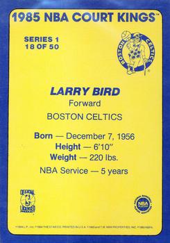 1984-85 Star Court Kings #18 Larry Bird Back