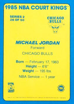 1984-85 Star Court Kings #26 Michael Jordan Back