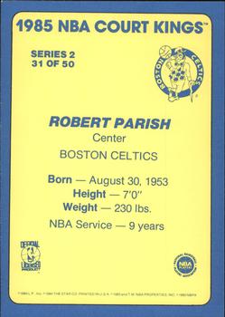 1984-85 Star Court Kings #31 Robert Parish Back