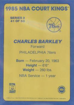 1984-85 Star Court Kings #41 Charles Barkley Back