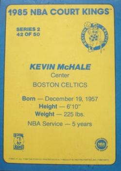 1984-85 Star Court Kings #42 Kevin McHale Back