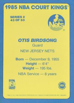 1984-85 Star Court Kings #43 Otis Birdsong Back
