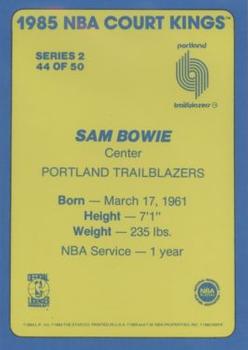 1984-85 Star Court Kings #44 Sam Bowie Back