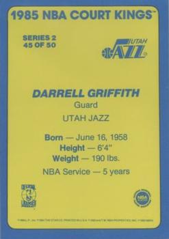 1984-85 Star Court Kings #45 Darrell Griffith Back
