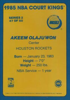 1984-85 Star Court Kings #47 Akeem Olajuwon Back