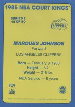 1984-85 Star Court Kings #48 Marques Johnson Back