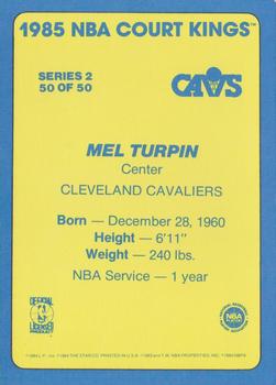 1984-85 Star Court Kings #50 Mel Turpin Back