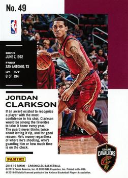 2018-19 Panini Chronicles #49 Jordan Clarkson Back
