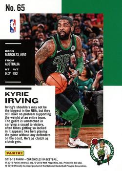 2018-19 Panini Chronicles #65 Kyrie Irving Back