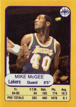 1985-86 JMS #25 Michael McGee Front