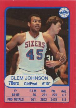 1985-86 JMS #9 Clem Johnson Front