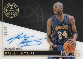 2018-19 Panini Noir - 10th Anniversary Signatures #AS-KB Kobe Bryant Front